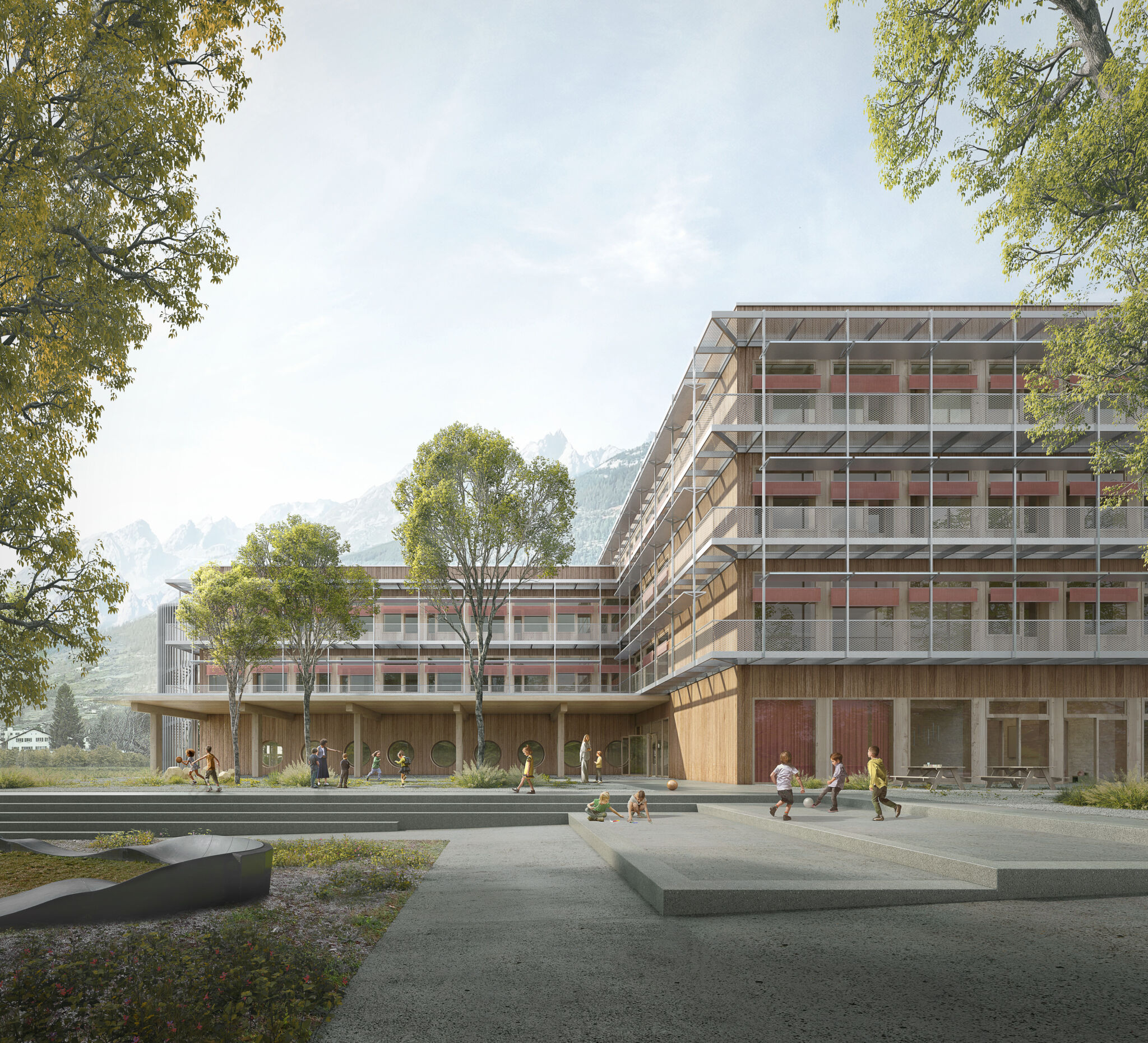 Wettbewerb Schulhaus im Sand Visp